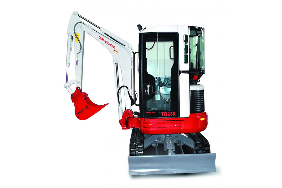 Takeuchi TB23R s uzavretou kabínou – katalógové vyobrazenie
